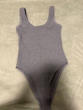 One-Piece Bodysuit in Heather Gray